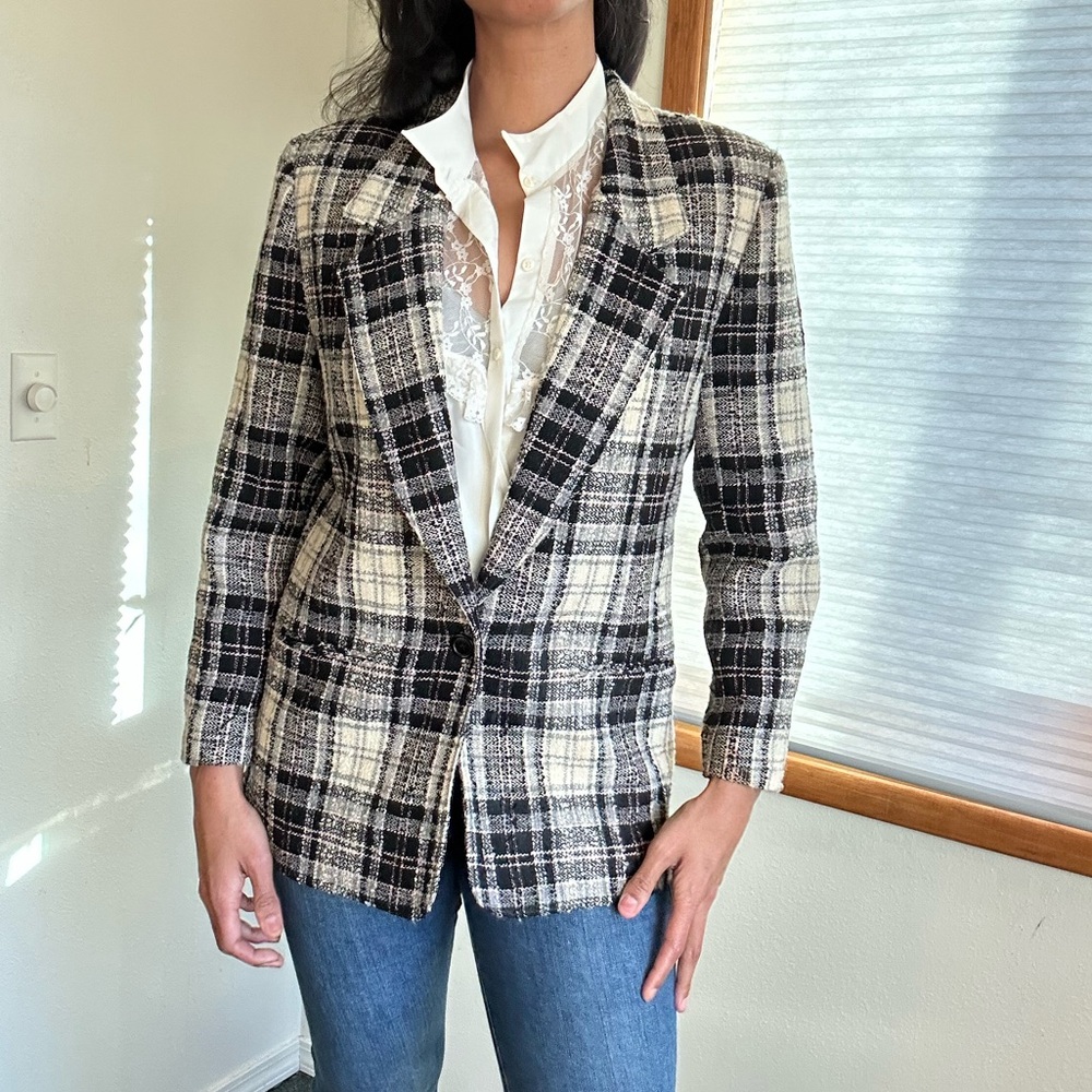 Vintage plaid blazer